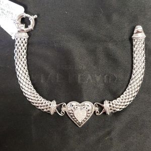 ❤ Diamond Mesh Heart Bracelet ❤